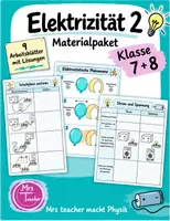 Vorschau - Arbeitsblätter - Materialpaket Elektrizität II Klasse 7/8 - Deckblatt