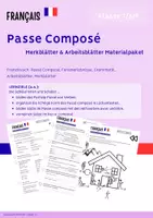 Vorschau - Arbeitsblätter - passé composé Merkblätter & Arbeitsblätter Französisch (2./3. Lernjahr, 7./8. Klasse) - Deckblatt