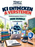 Vorschau - Arbeitsblätter - Materialpaket | KI entdecken & verstehen – Mini Bundle | Klasse 6–8 - Deckblatt