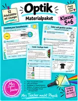 Vorschau - Arbeitsblätter - Unterrichtseinheit Optik: Licht & Schatten 5./6. Klasse Materialpaket - Deckblatt