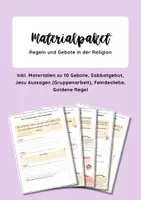 Vorschau - Arbeitsblätter - Materialpaket Regeln und Gebote in der Religion - Deckblatt