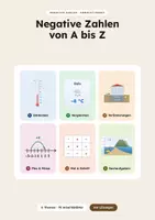 Vorschau - Arbeitsblätter - Negative Zahlen von A bis Z - Deckblatt