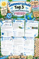 Vorschau - Arbeitsblätter - Sommerschule Tag 3 | Wasser entdecken, forschen & rechnen | 4. Klasse | Deutsch, Mathematik & Sachunterricht - Deckblatt