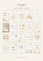 Vorschau - Mal- und Bastelvorlagen - Herbst Komplettpaket 20 Materialien / Bildkarten, Plakate, Lernhefte, Ausmalen, Schwungübungen, Deko / Bäume Überwinterung Halloween / Klasse 1 bis 4 - Deckblatt