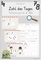 Vorschau - Arbeitsblätter - Zahl des Tages im ZR bis 10 (Tafelmaterial & ABs) - Deckblatt