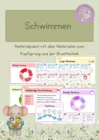 Vorschau - Stationenlernen - Materialpaket Schwimmunterricht - Deckblatt