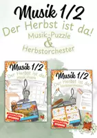 Vorschau - Stundenentwürfe - Musik Klasse 1/2 - ,,Der Herbst ist da" I Musik-Puzzle & Herbstorchester - Deckblatt