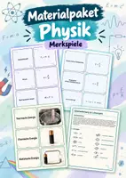 Vorschau - Spiele - Materialpaket Physik – 5 Merkspiele | Formeln, Einheiten, Elektrizität & Energie - Deckblatt