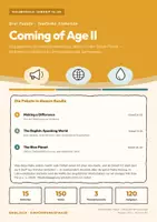 Vorschau - Arbeitsblätter - Coming of Age II — Englisch E-Phase, Einheit 16 bis 30 Engagement, die englischsprachige Welt und der blaue Planet: die zweiten drei Pakete. - Deckblatt