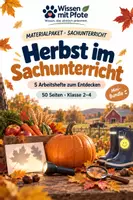 Vorschau - Arbeitsblätter - Materialpaket: Herbst im Sachunterricht | Mini-Bundle | 5 Arbeitshefte - Deckblatt