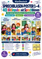 Vorschau - Arbeitsblätter - Sprechblasen-Poster Mega-Bundle – 40 Bildimpulse für Deutsch & DaZ - Deckblatt
