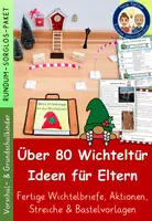 Vorschau - Stundenentwürfe - Familienwichtel für Zuhause – 86 Wichteltür Ideen, Wichtelbriefe & Wichtelstreiche - Deckblatt