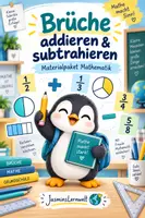 Vorschau - Arbeitsblätter - Brüche addieren & subtrahieren – Materialpaket - Deckblatt