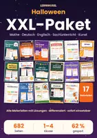 Vorschau - Arbeitsblätter - Halloween XXL-Paket Klasse 1 bis 4 - Deckblatt