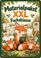 Vorschau - Mal- und Bastelvorlagen - Materialpaket XXL - Klassentier Fuchs - Fuchsklasse - Deckblatt