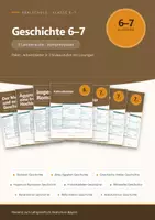 Vorschau - Arbeitsblätter - Geschichte 6–7 Realschule – Komplettpaket, 9 Lernbereiche - Deckblatt
