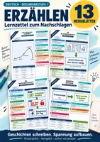 Vorschau - Merkblätter - Lernzettel Erzählen | 13 Merkblätter zum Nachschlagen | Deutsch Klasse 5 bis 9 - Deckblatt