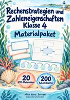 Vorschau - Arbeitsblätter - Rechenstrategien und Zahleneigenschaften Klasse 4 | Materialpaket | 20 PDFs mit 200 Arbeitsblättern - Deckblatt