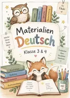 Vorschau - Unterrichtsreihen - Materialpaket Deutsch Klasse 3 und 4 verschiedene Materialien - Deckblatt