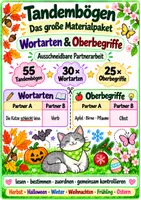 Vorschau - Arbeitsblätter - Materialpaket Tandembögen - Oberbegriffe - Wortarten - Deckblatt