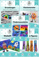 Vorschau - Unterrichtsreihen - Halloween Kunst & Basteln Herbst Grundschule – 5 kreative Halloween-Projekte | Kunstunterricht & Bastelideen Klasse 1–4 - Deckblatt