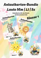 Vorschau - Bildkarten - Materialpaket Anlautkartenbundle Mm / Ll / Ss | Bildkarten Anlaute | Anfangsunterricht Deutsch Klasse 1 I Sichere Basis - Deckblatt