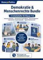 Vorschau - Arbeitsblätter - Demokratie & Menschenrechte Bundle Klasse 7–8 - Deckblatt