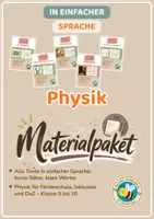 Vorschau - Unterrichtsreihen - Physik in einfacher Sprache – wachsendes Materialpaket | Förderschule, Inklusion & DaZ | Klasse 5–10 - Deckblatt