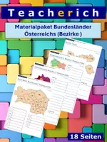 Vorschau - Arbeitsblätter - Materialpaket Bundesländer Österreichs (Bezirke und Statutarstädte) - Deckblatt