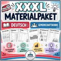 Vorschau - Stundenentwürfe - Gemeinschaftskunde & Deutsch XXXL Materialpaket - Deckblatt
