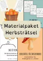 Vorschau - Mal- und Bastelvorlagen - Materialpaket Herbsträtsel - Deckblatt
