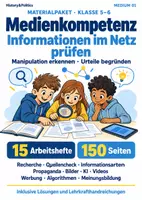 Vorschau - Arbeitsblätter - Medienkompetenz Informationen prüfen Materialpaket Klasse 5–6 - Deckblatt