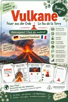 Vorschau - Unterrichtsreihen - Materialpaket Vulkane / Volcans Deutsch - Französisch - Deckblatt