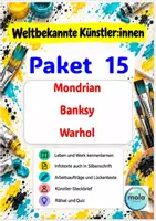 Vorschau - Stundenentwürfe - PAKET (Maler 15) : Banksy - Mondrian - Warhol - Deckblatt