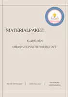 Vorschau - Test - Materialpaket: Klausuren Politik-Wirtschaft (Oberstufe) - Deckblatt
