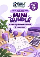 Vorschau - Arbeitsblätter - Mathe Klasse 5 – Materialpaket zum Schulstart | Rechnen, Größen, Sachaufgaben & Geometrie - Deckblatt