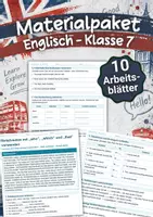 Vorschau - Arbeitsblätter - Materialpaket – Englisch Klasse 7 – Arbeitsblätter - Deckblatt