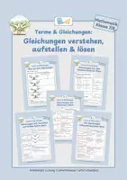 Vorschau - Arbeitsblätter - Gleichungen verstehen, aufstellen & lösen - Deckblatt