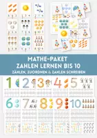 Vorschau - Arbeitsblätter - Zahlen lernen bis 10 – Mathe-Paket Weltraum | Zählen, Mengen zuordnen & Zahlen schreiben | Kita & Vorschule - Deckblatt