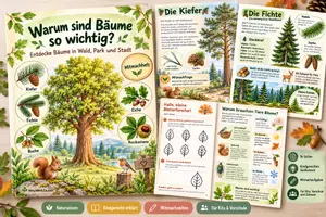 Vorschau - Arbeitsblätter - Herbstblätter & Bäume – Naturwissen zum Mitmachen - Deckblatt