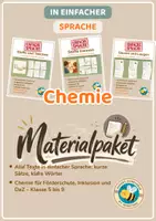 Vorschau - Unterrichtsreihen - Chemie in einfacher Sprache – wachsendes Materialpaket | Förderschule, Inklusion & DaZ | Klasse 5–9 - Deckblatt