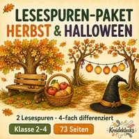 Vorschau - Arbeitsblätter - wachsendes Materialpaket Lesespuren - Deckblatt