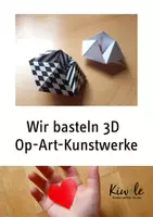 Vorschau - Arbeitsblätter - Materialpaket "Wir basteln 3D Op-Art Kunstwerke" - Deckblatt