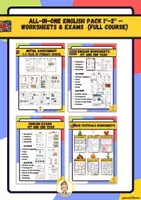 Vista previa - Hojas de trabajo - All-in-One English Pack 1º-2º – Worksheets & Exams (Full Course) - Portada