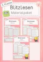 Vorschau - Arbeitsblätter - Bundle - Blitzlesen - 3. Klasse - Deckblatt