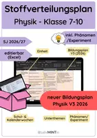 Vorschau - Lehrpläne/Lehrermaterial - Stoffverteilungspläne Physik - Klasse 7-10 (SJ 2026/27 BW) - Deckblatt