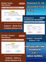 Vorschau - Arbeitsblätter - Fortgeschrittene Grammatik: Perfect Tenses, Modal Verbs & Conditionals (Klassen 5–10) – 3-in-1 Bundle - Deckblatt