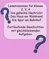 Vorschau - Arbeitsblätter - Materialpaket: Lesemissionen Klasse 2 bis 4 - Deckblatt