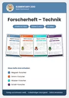 Vorschau - Arbeitsblätter - Sachunterricht Klasse 3/4: Forscherheft - Technik · 4 Hefte im Paket - Deckblatt