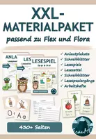 Vorschau - Spiele - Deutsch Klasse 1 – XXL-Materialpaket Buchstaben & Buchstabenlehrgang | Flex und Flora - Deckblatt